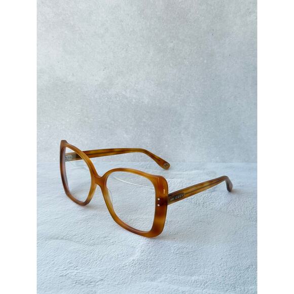 NEW Gucci GG0473O Oversized Eyeglasses Frames in Brown main image 7
